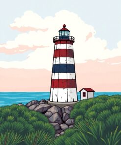 Striped Tower Paint Numbers