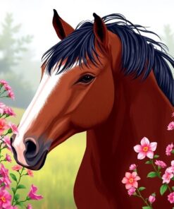 Pink Blooms Paint Numbers