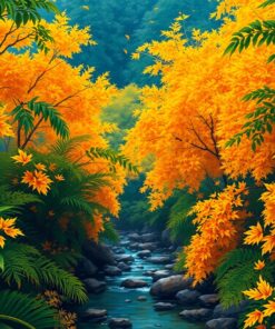 Jungle Showers Paint Numbers