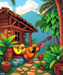 Guitar Serenade Paint Numbers