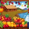 Rustic Island Fruit Harvest Paint By Numbers