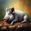 Rustic Island Swine Resting paint by numbers