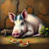 Rustic Island Swine Resting Paint By Numbers
