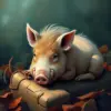 Rustic Island Swine Resting Paint By Numbers