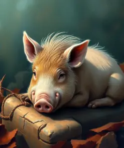 Rustic Island Swine Resting Paint By Numbers