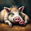 Rustic Island Swine Resting Paint By Numbers