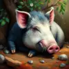 Rustic Island Swine Resting Paint By Numbers