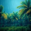 Rustic Palm Pasture Rain paint by numbers