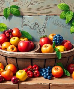 Rustic Realistic Fruit Weight Paint By Numbers