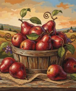 Rustic Red Pear Harvest Paint By Numbers