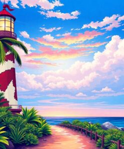 Lighthouse Sky Paint Numbers