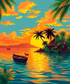 Sunset Voyage Paint Numbers