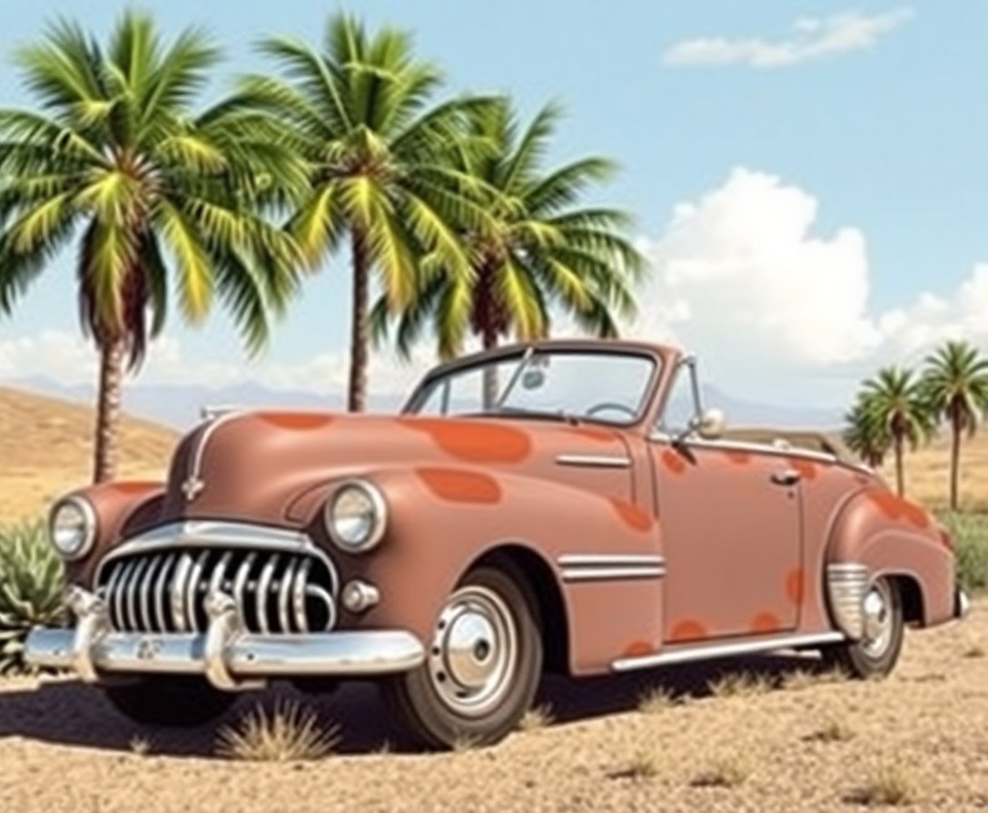 rusty-coupe-under-palms-paint-by-numbers-kit-vintage-art