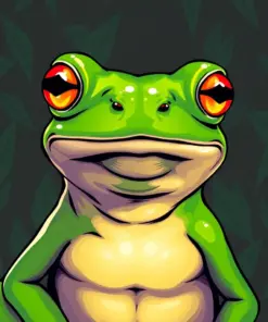 Sad Pepe Frog paint by numbers