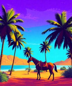 Tropical Palms Paint Numbers