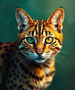 Safari Feline Antique Portrait Paint By Numbers