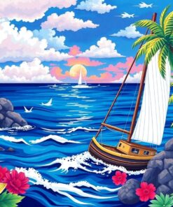 Sailing The Tropical Seas Paint By Numbers