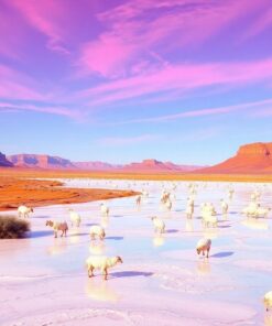 Pink Flock Paint Numbers