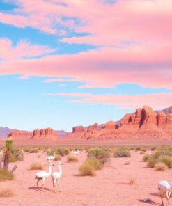 Salt Flat Pink Flock Paint By Numbers