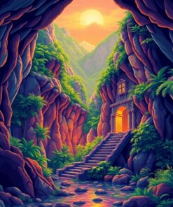 Tropical Caves Paint Numbers