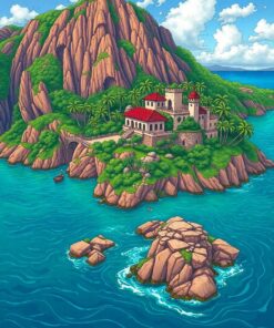 Tropical Cliffs Paint Numbers