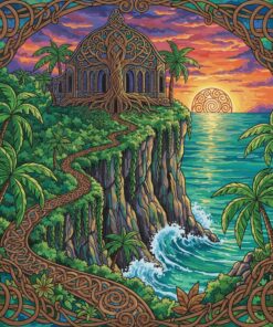 Sanctuary On Tropical Cliffs Paint By Numbers