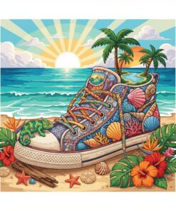 Sandy Sneaker Shell Oasis Paint By Numbers