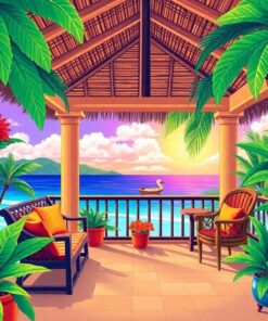 Tropical Veranda Paint Numbers