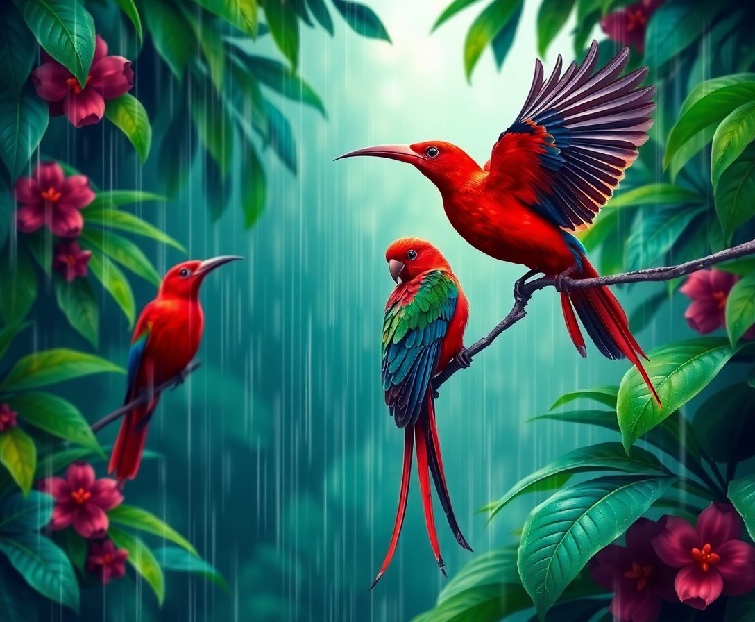 Tropical Rain Paint Numbers Tropical Rain Paint Numbers