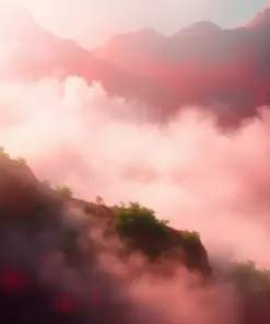 Scarlet Wings Over Mist Paint By Numbers