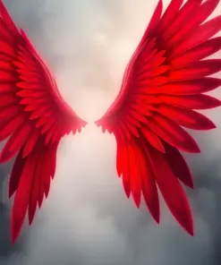 Scarlet Wings Over Mist Paint By Numbers