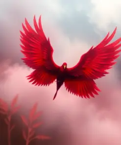 Scarlet Wings Over Mist Paint By Numbers