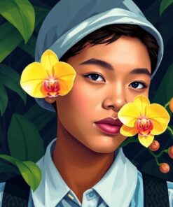 Scholar With Jungle Orchid Paint By Numbers