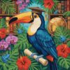 Scholarly Tropical Bird Portrait Paint By Numbers