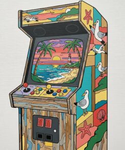 Seaside Realistic Arcade Cabinet Paint By Numbers