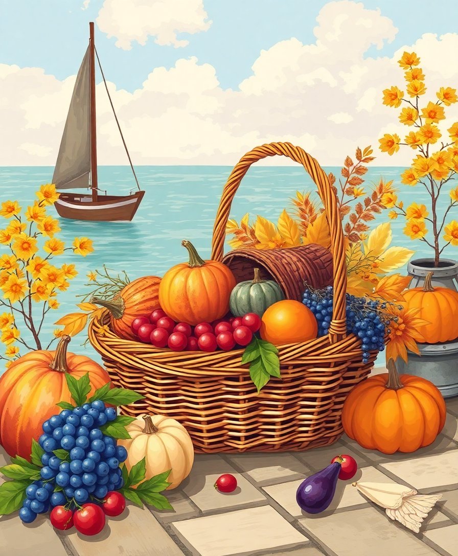 Harvest Basket Paint Numbers Harvest Basket Paint Numbers