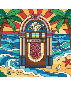 Seaside Vintage Jukebox Melody Paint By Numbers