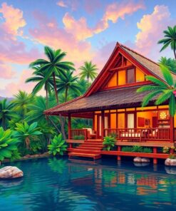 Rainforest Villa Paint Numbers