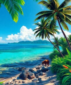 Tropical Shoreline Paint Numbers