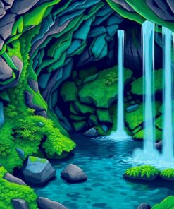 Cave Cascade Paint Numbers