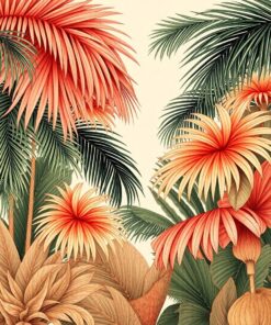 Nouveau Palms Paint Numbers