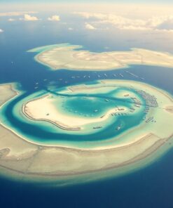 Sepia Atoll Aerial Sketch Paint By Numbers