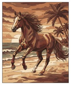 Sepia Island Stallion Paint By Numbers