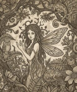 Sepia Jungle Nymph Paint By Numbers