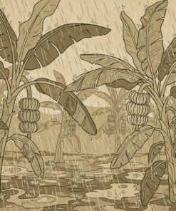 Sepia Monsoon Banana Grove Paint By Numbers