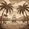 Sepia Sails Palm Coast Paint By Numbers