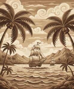 Sepia Sails Palm Coast Paint By Numbers