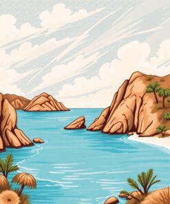 Sepia Sketched Hurricane Bay Paint By Numbers