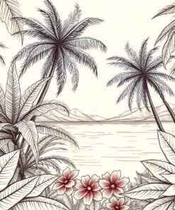 Tropical Drawing Paint Numbers