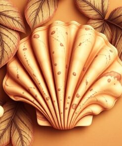 Sepia Toned Tropical Shell Paint By Numbers